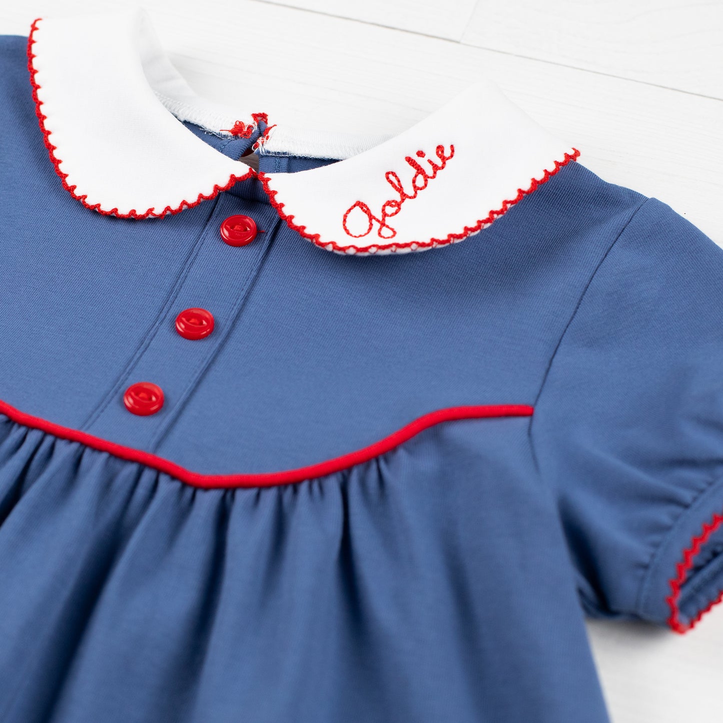 Girls Eloise Dress - Midnight Blue Madeline