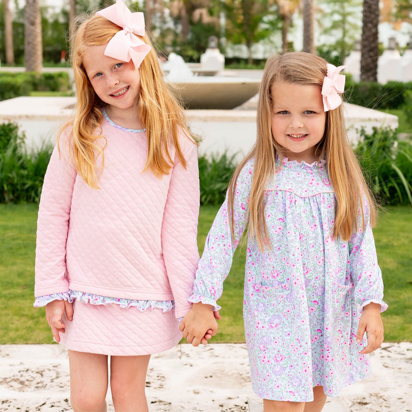 Girls Quilted Top - Ballet Pink