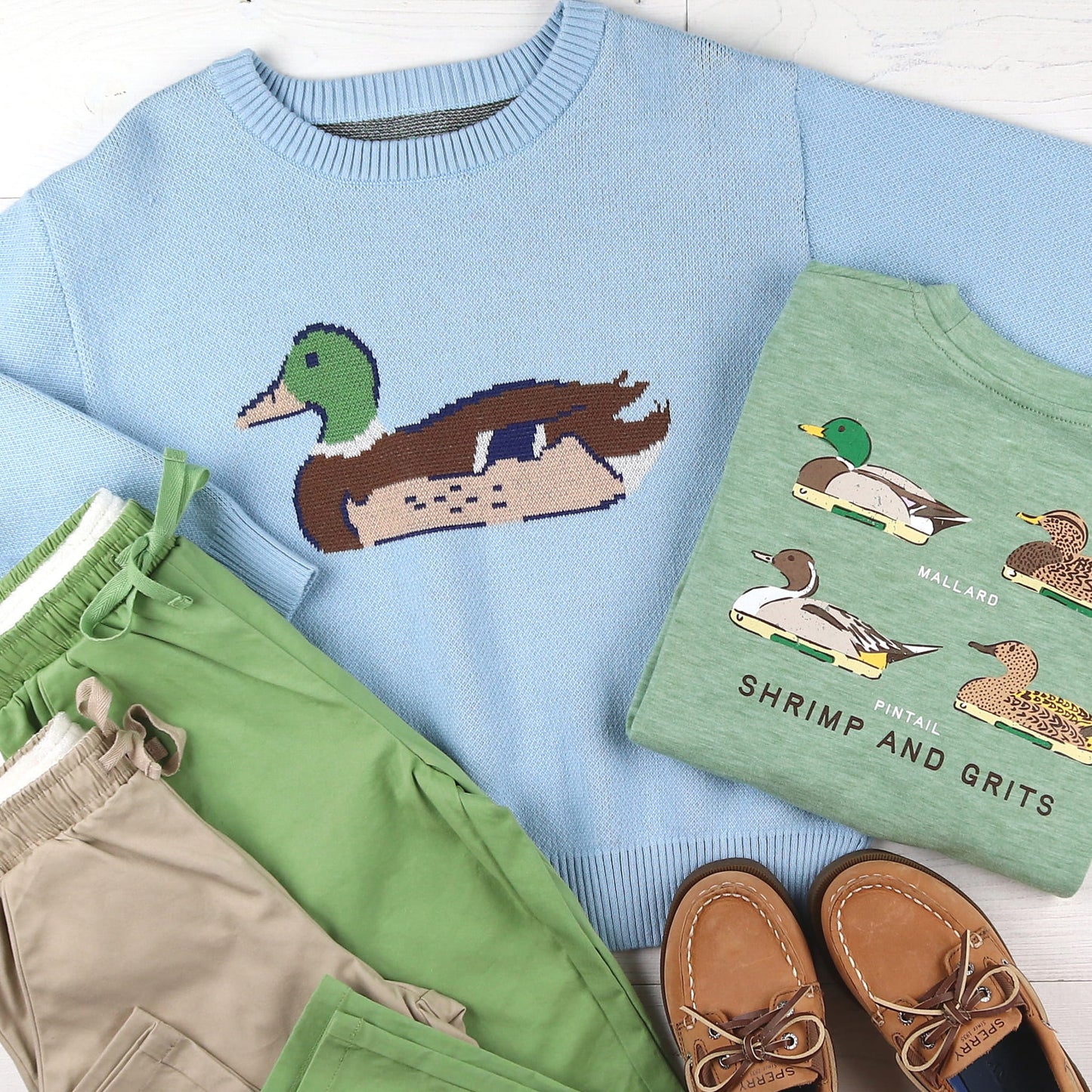 Boys Shrimp Pants - Grass Twill