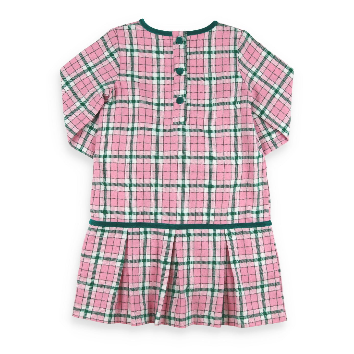 Pink Plaid Dress Back
