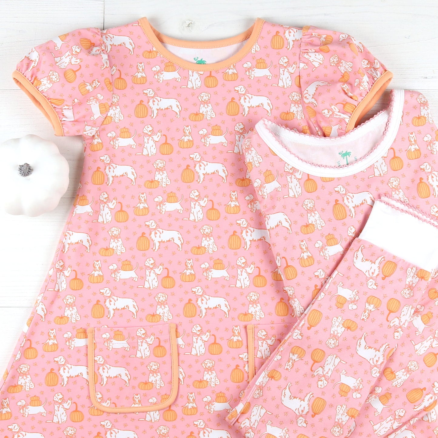 Pumpkin Paws Pocket Dress Doll boutique children's clothing