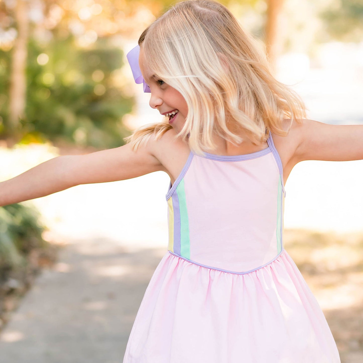 Girls Flowy Dress - Rainbow Brite