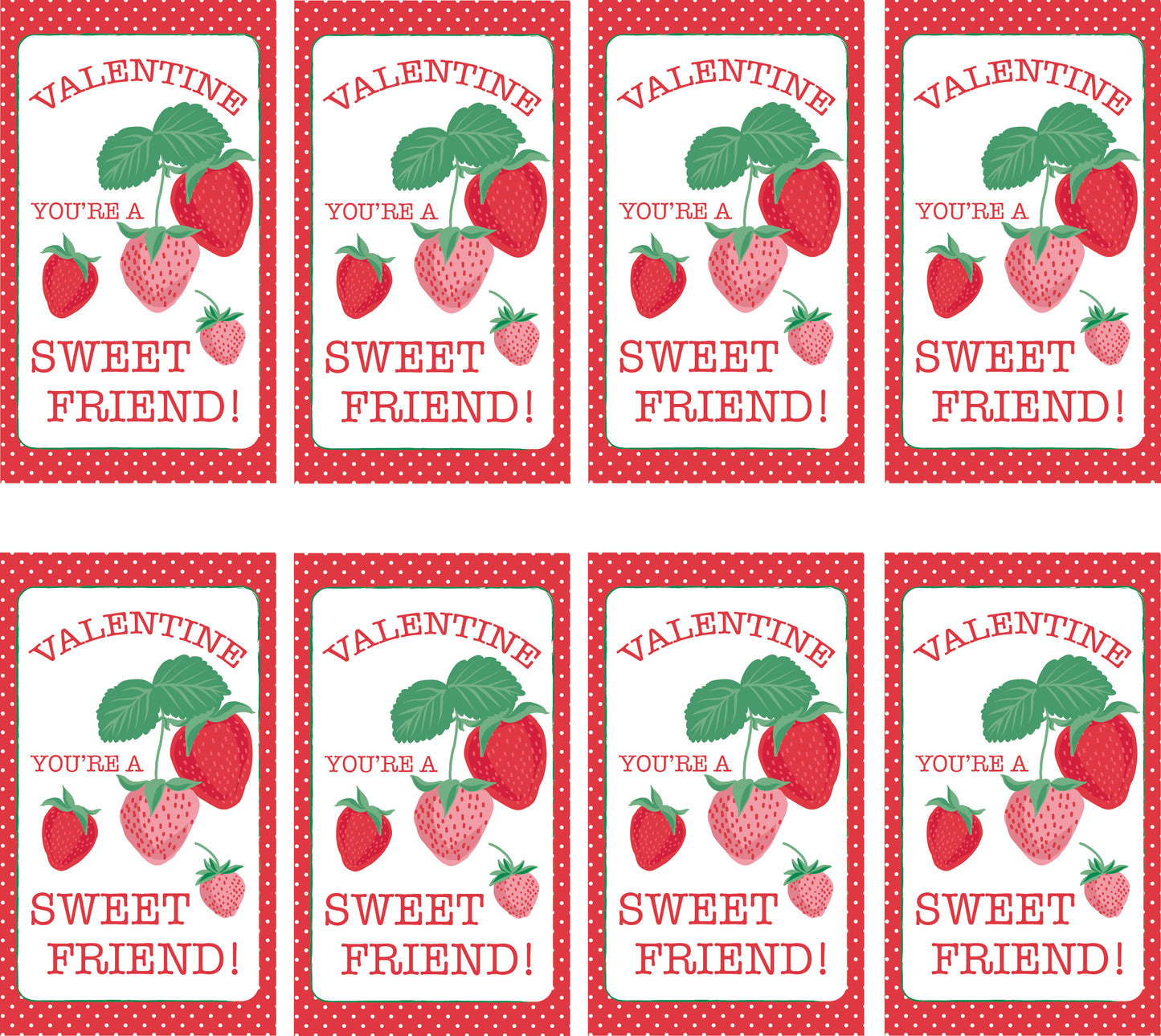Strawberry VDay Cards