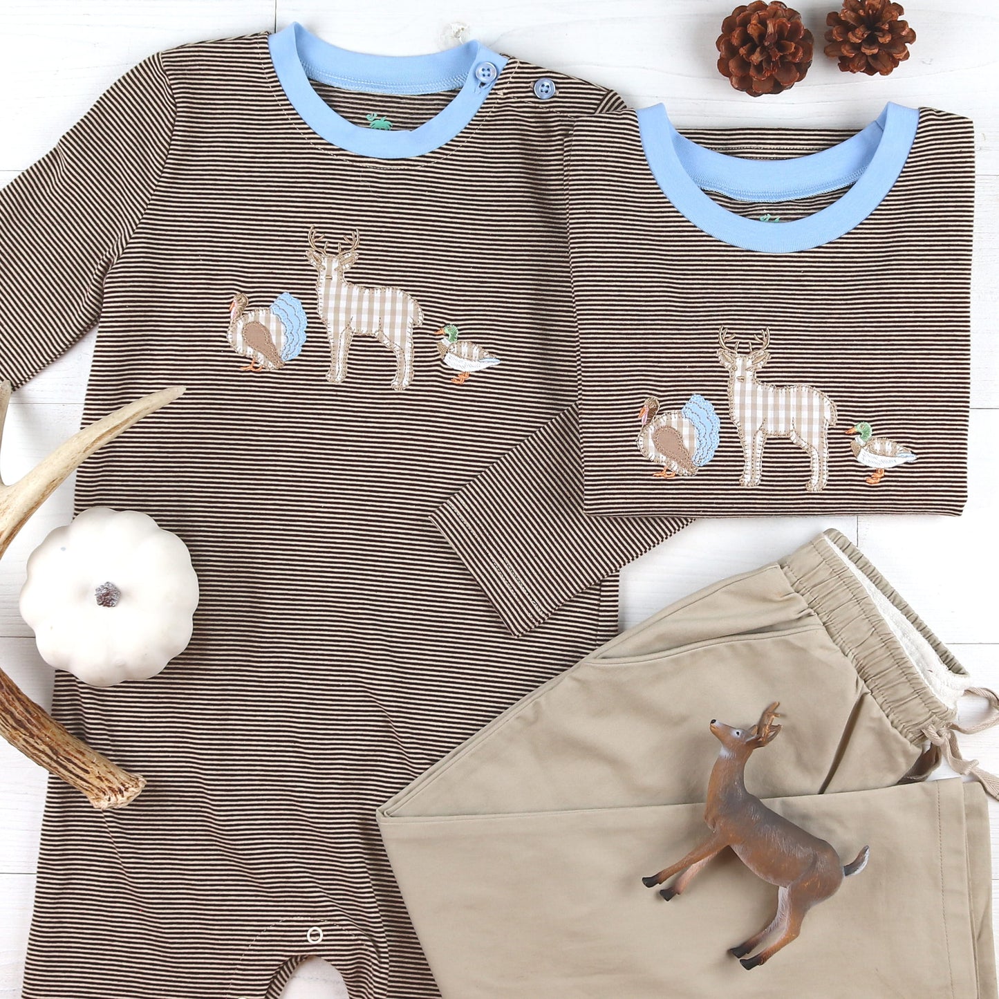 Woodland Friends Romper boutique children's clothing