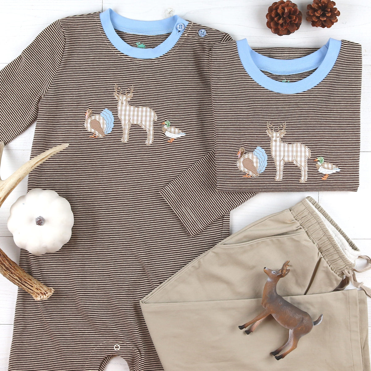 Woodland Friends Romper boutique children's clothing