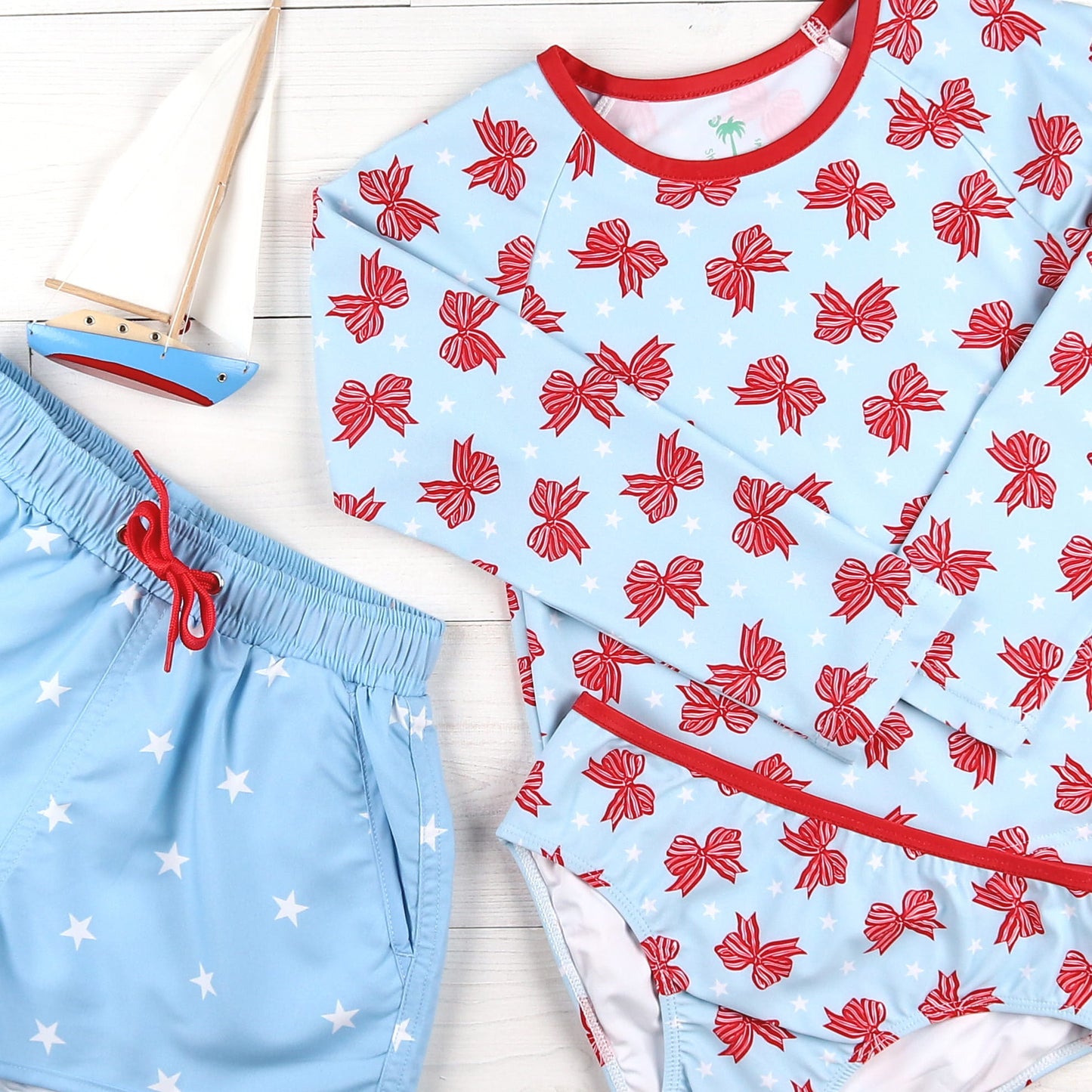 Girls Rash Guard Suit - America