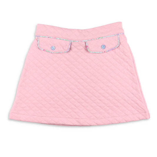 Girls Quilted Skirt - Ballet Pink