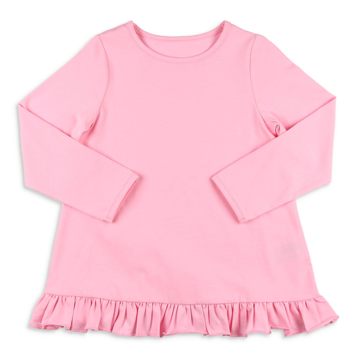 Girls Ruffle Back Top - Ballet Pink