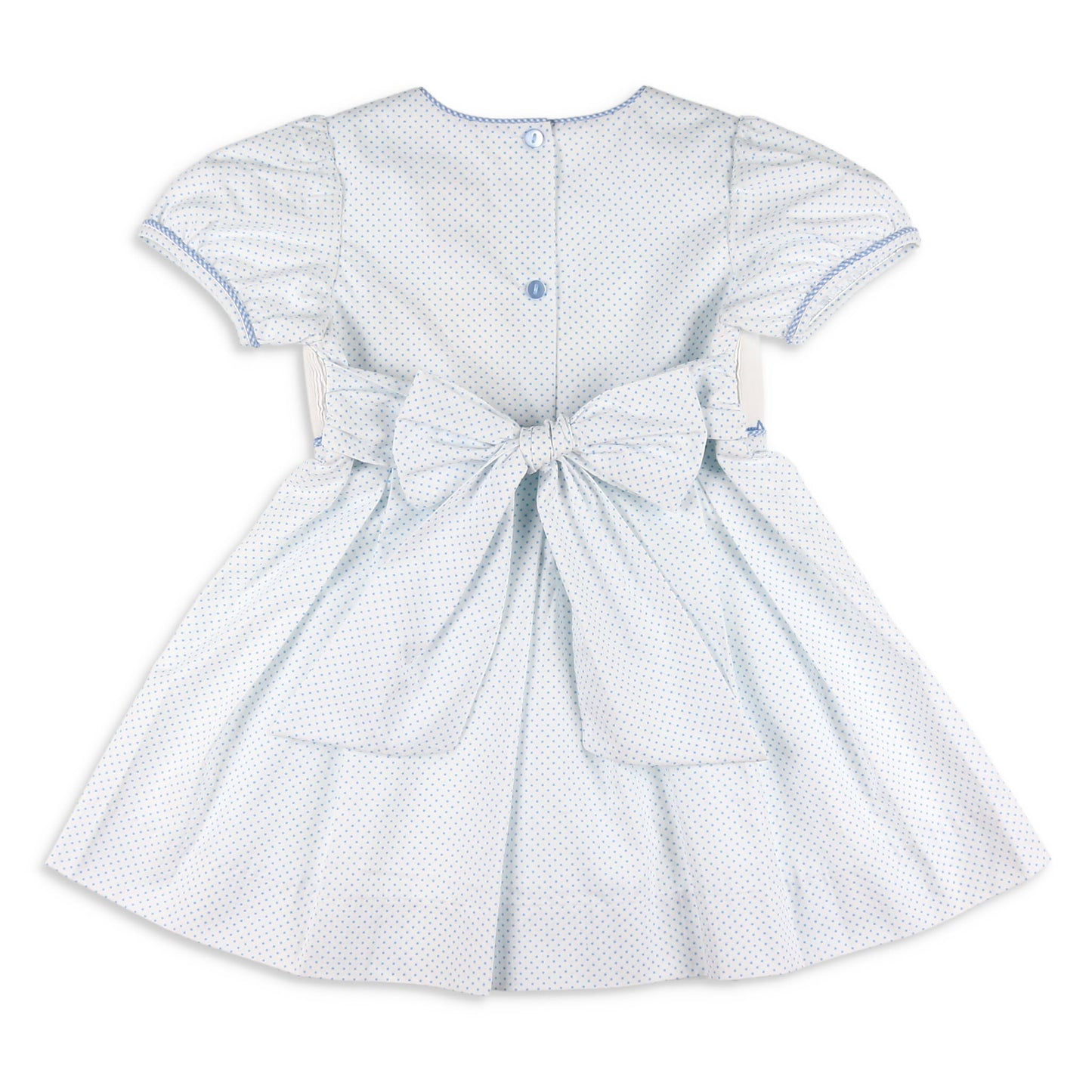 Girls Smocked Dress - Big Sister Blue