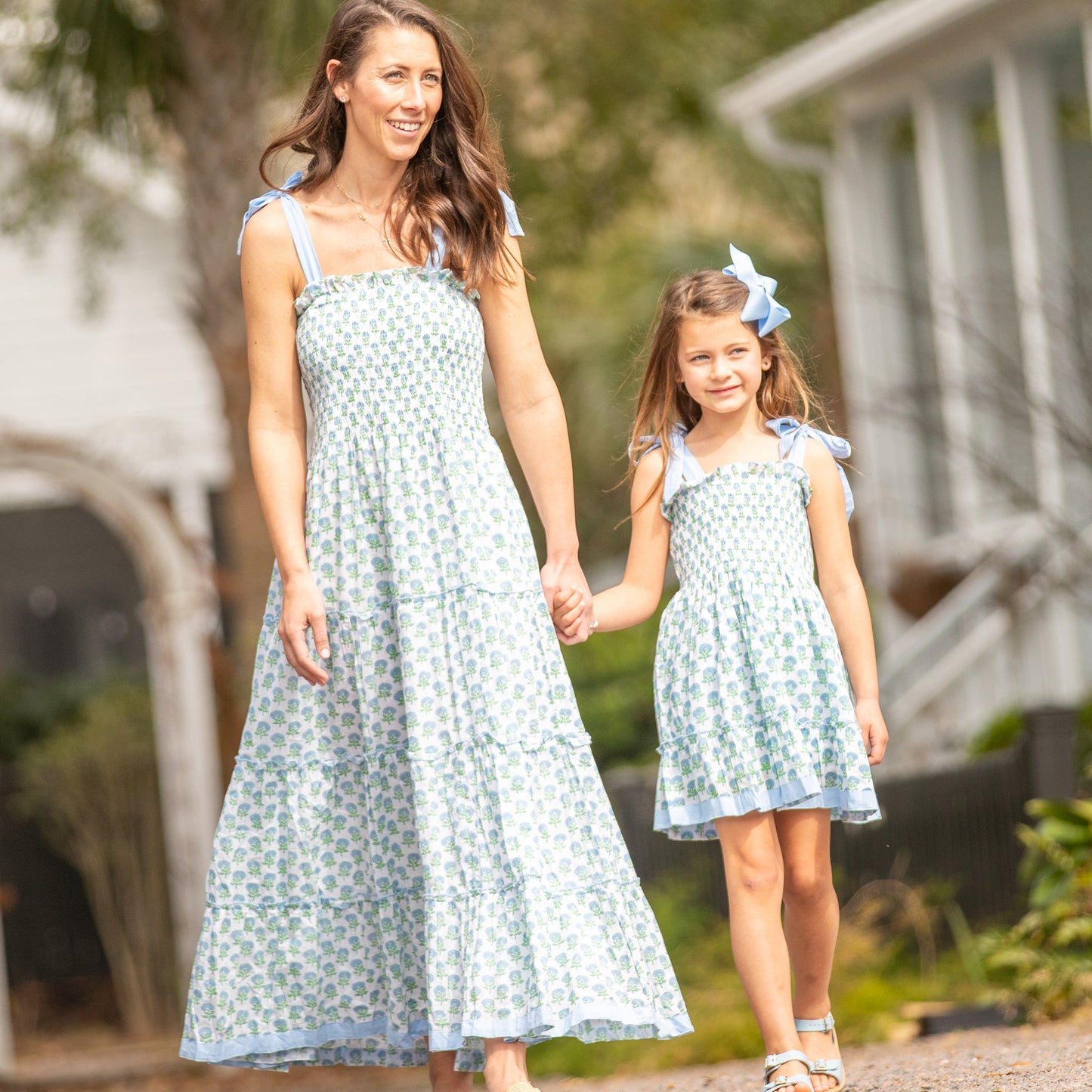 Blue Blooms Tate Womens Dress