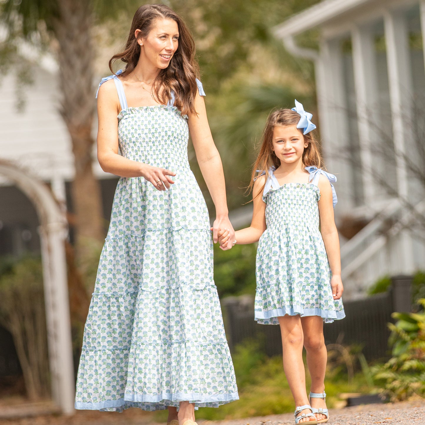 Blue Blooms Tate Womens Dress