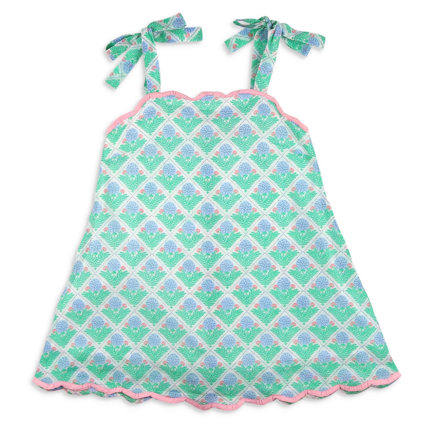 Girls Scallop Dress - Blossoms