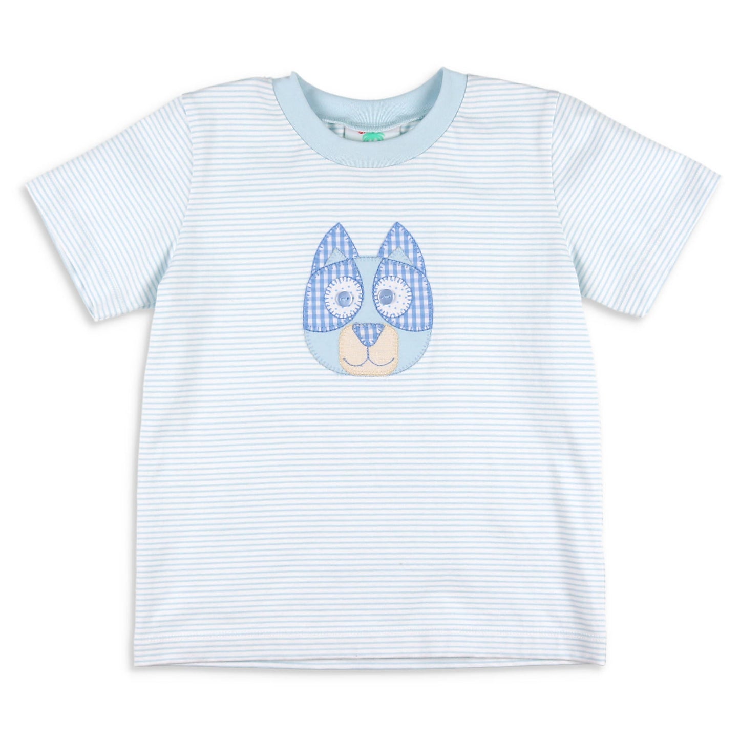Boys Applique Shirt - Blue Dog