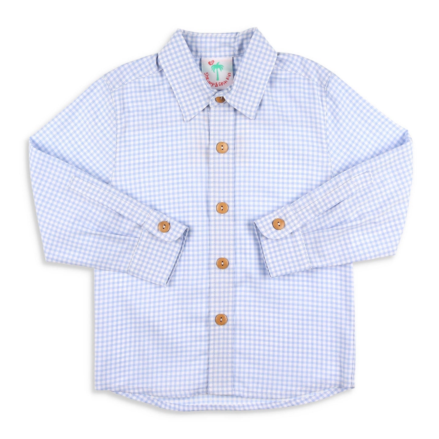 Blue Gingham Oxford