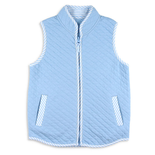 Boys Quilted Vest - Blue Lagoon