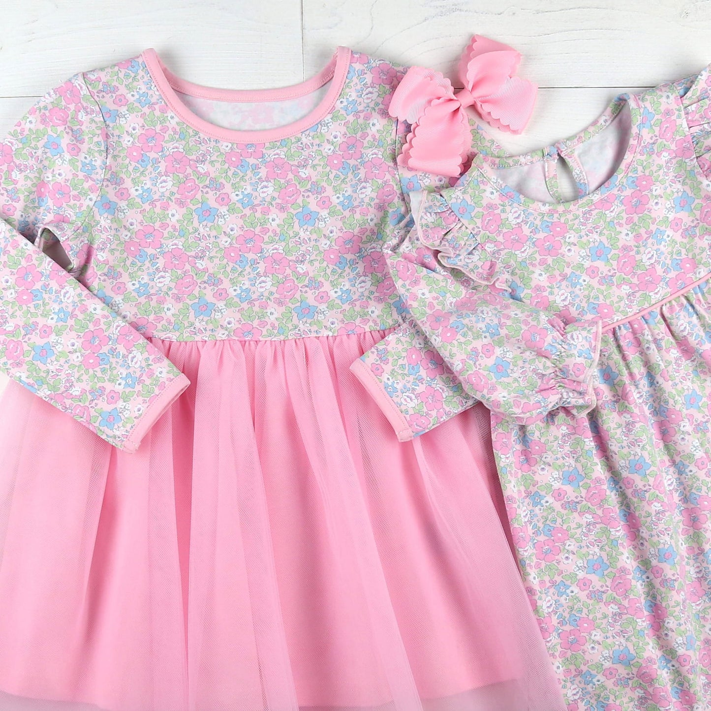 Girls Tutu Dress - Blushing Blooms
