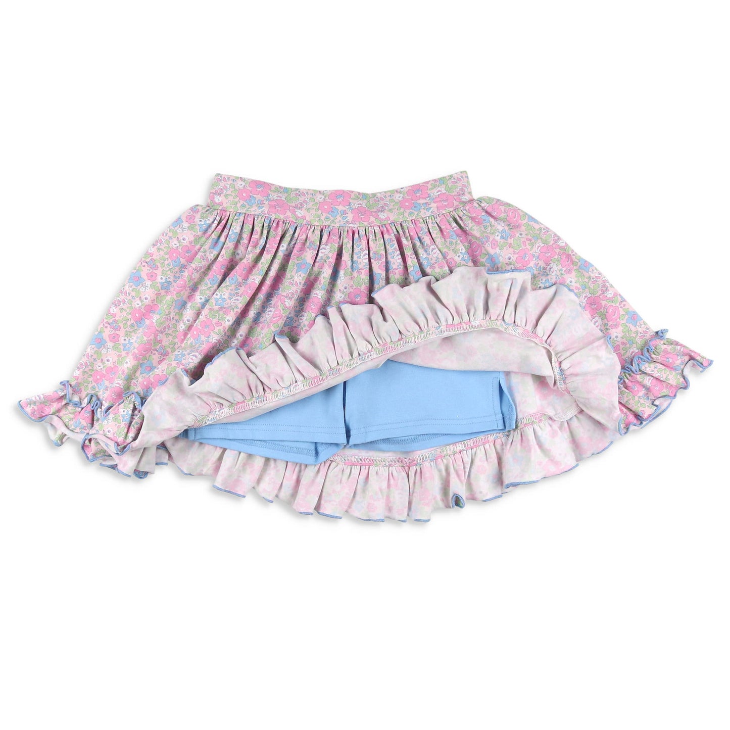 Girls Flowy Skort - Blushing Blooms