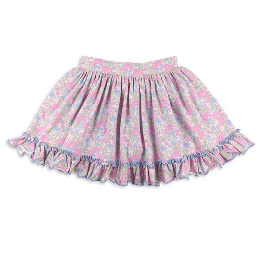 Girls Flowy Skort - Blushing Blooms