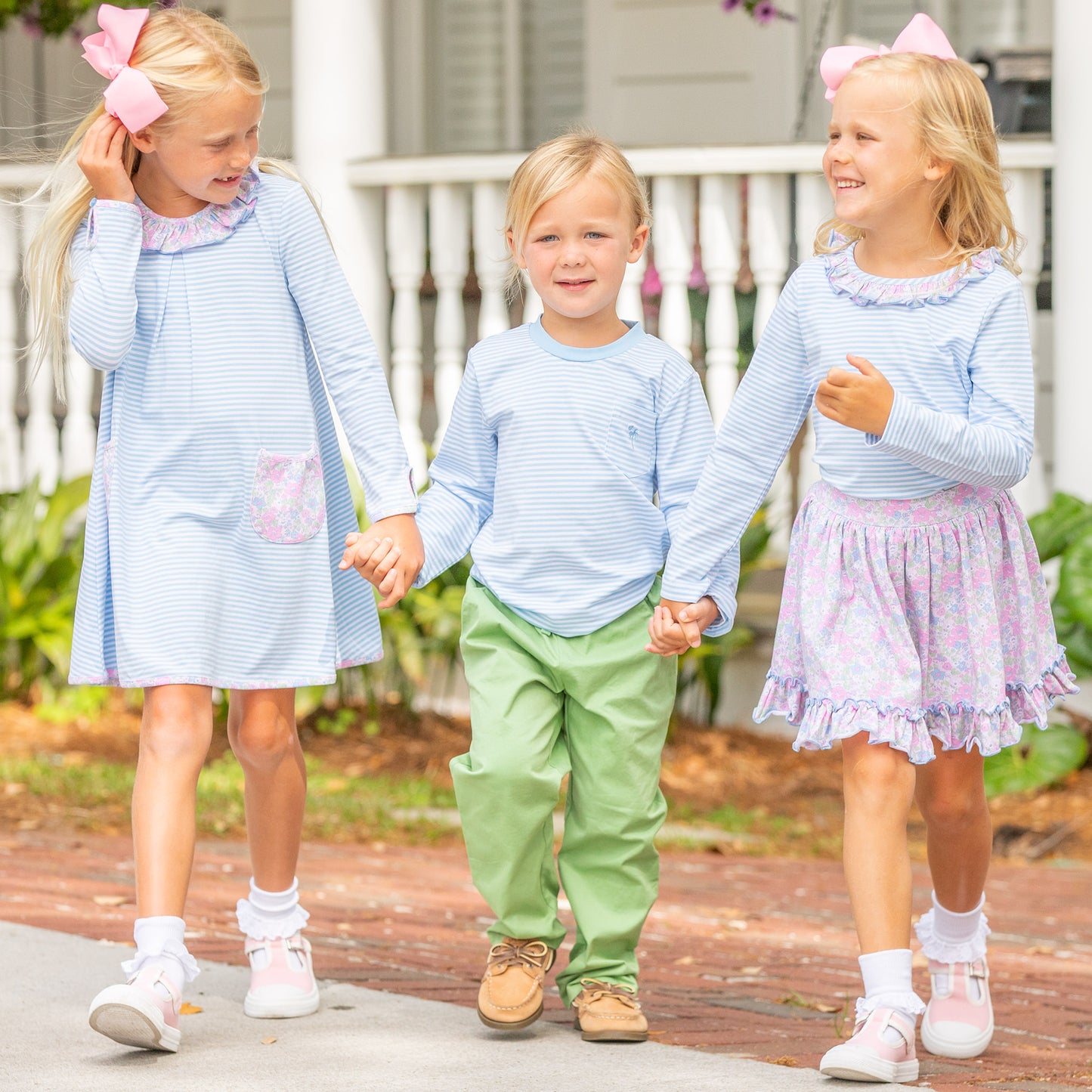 Girls Flowy Skort - Blushing Blooms