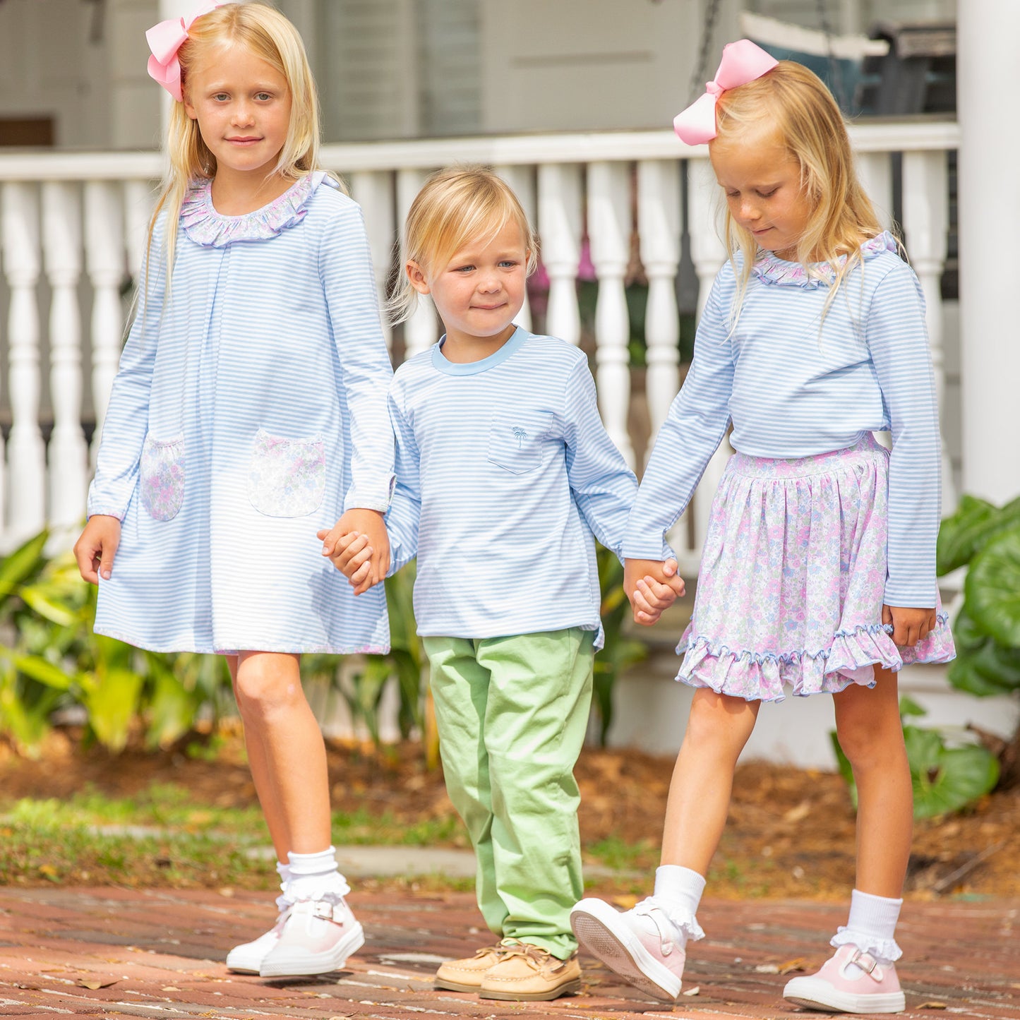 Girls Flowy Skort - Blushing Blooms