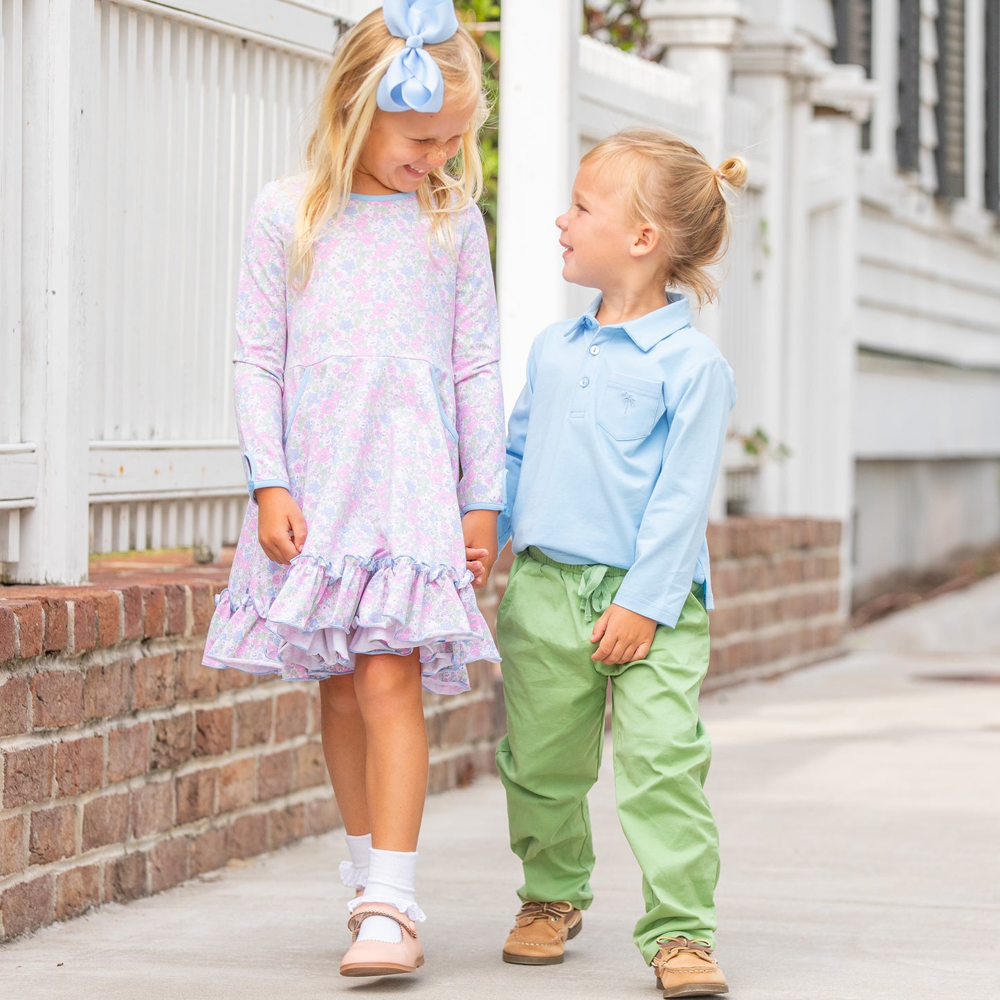 Girls Twirl Dress - Blushing Blooms