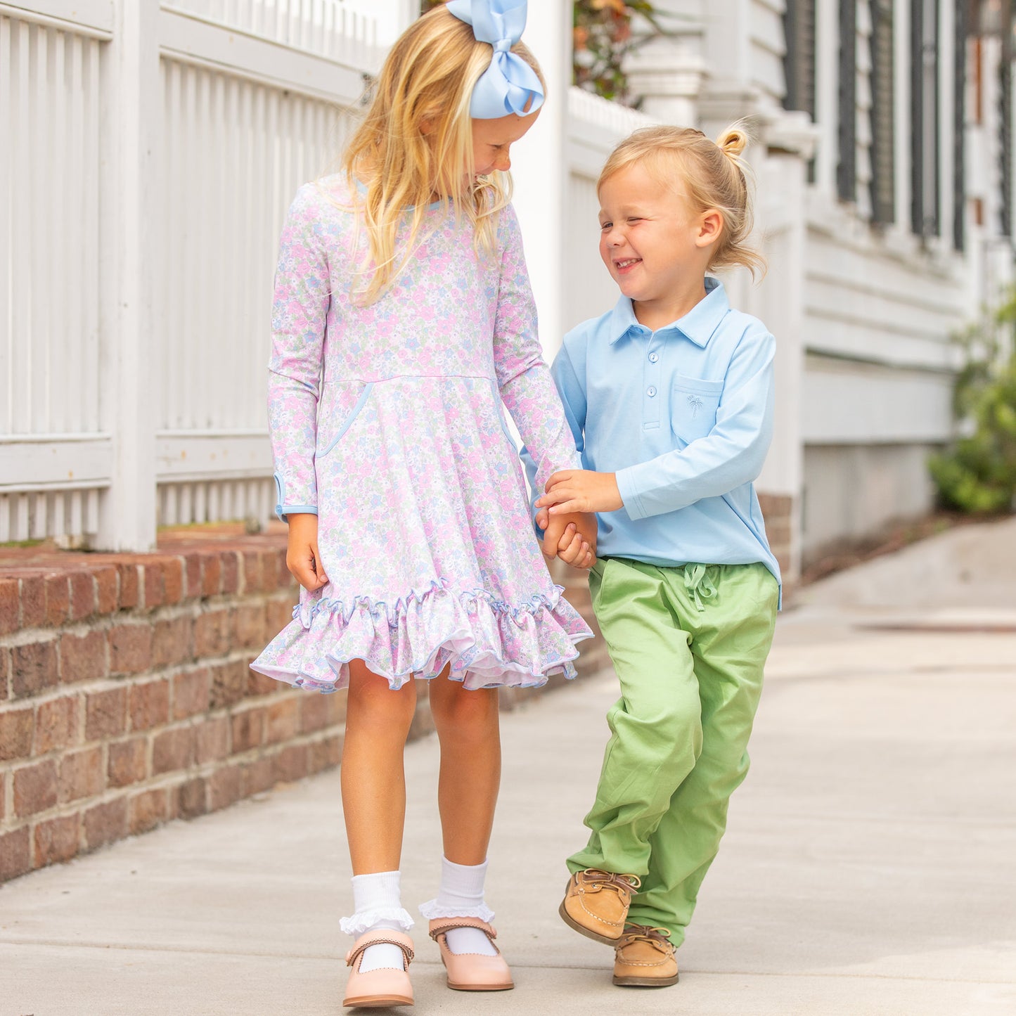 Girls Twirl Dress - Blushing Blooms