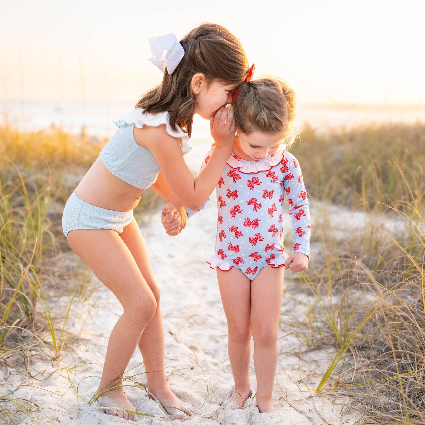 Girls Rash Guard Suit - America