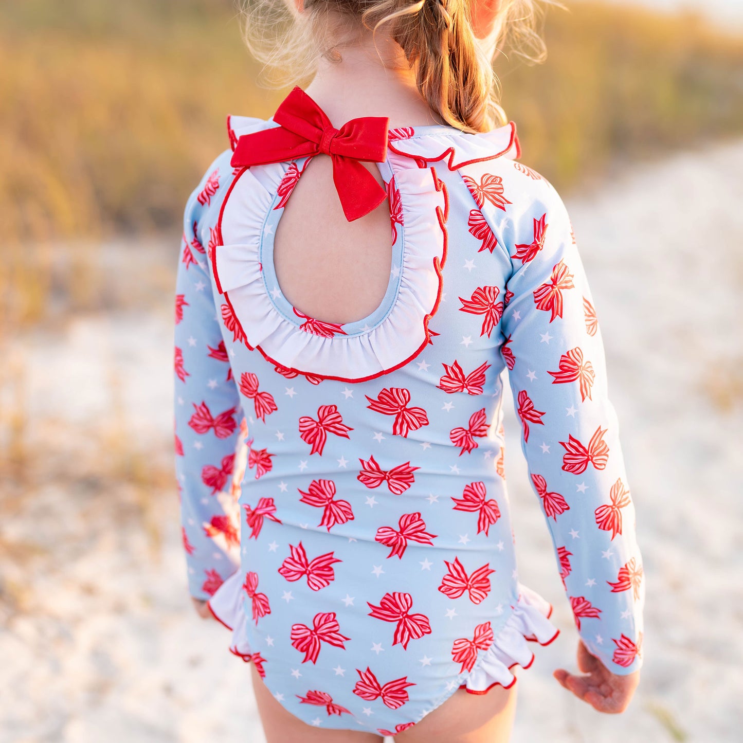 Girls Rash Guard Suit - America