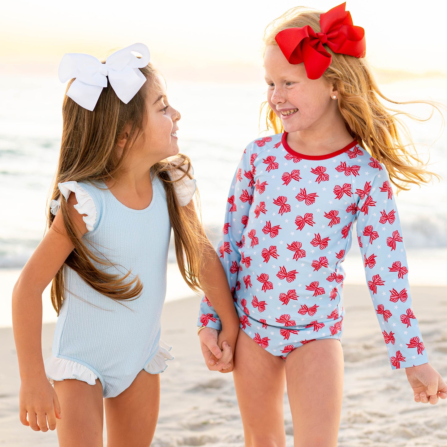 Girls Rash Guard Suit - America