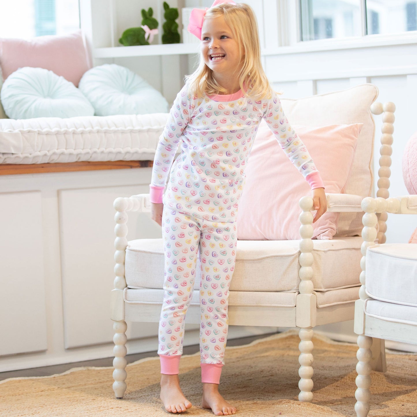 Girls Pima Loungewear - Candy Hearts (SAMPLE)