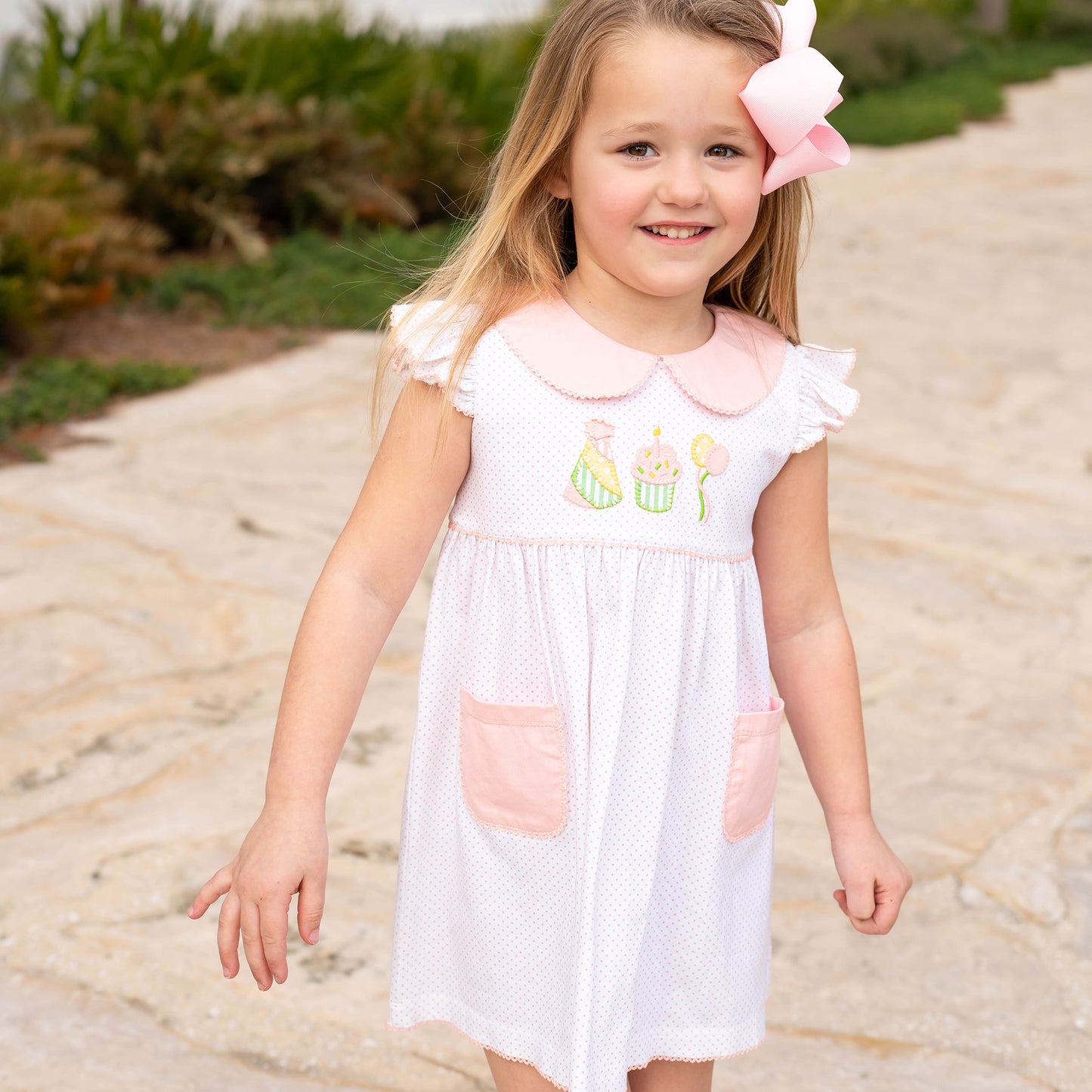 Girls Collar Dress - Celebrate