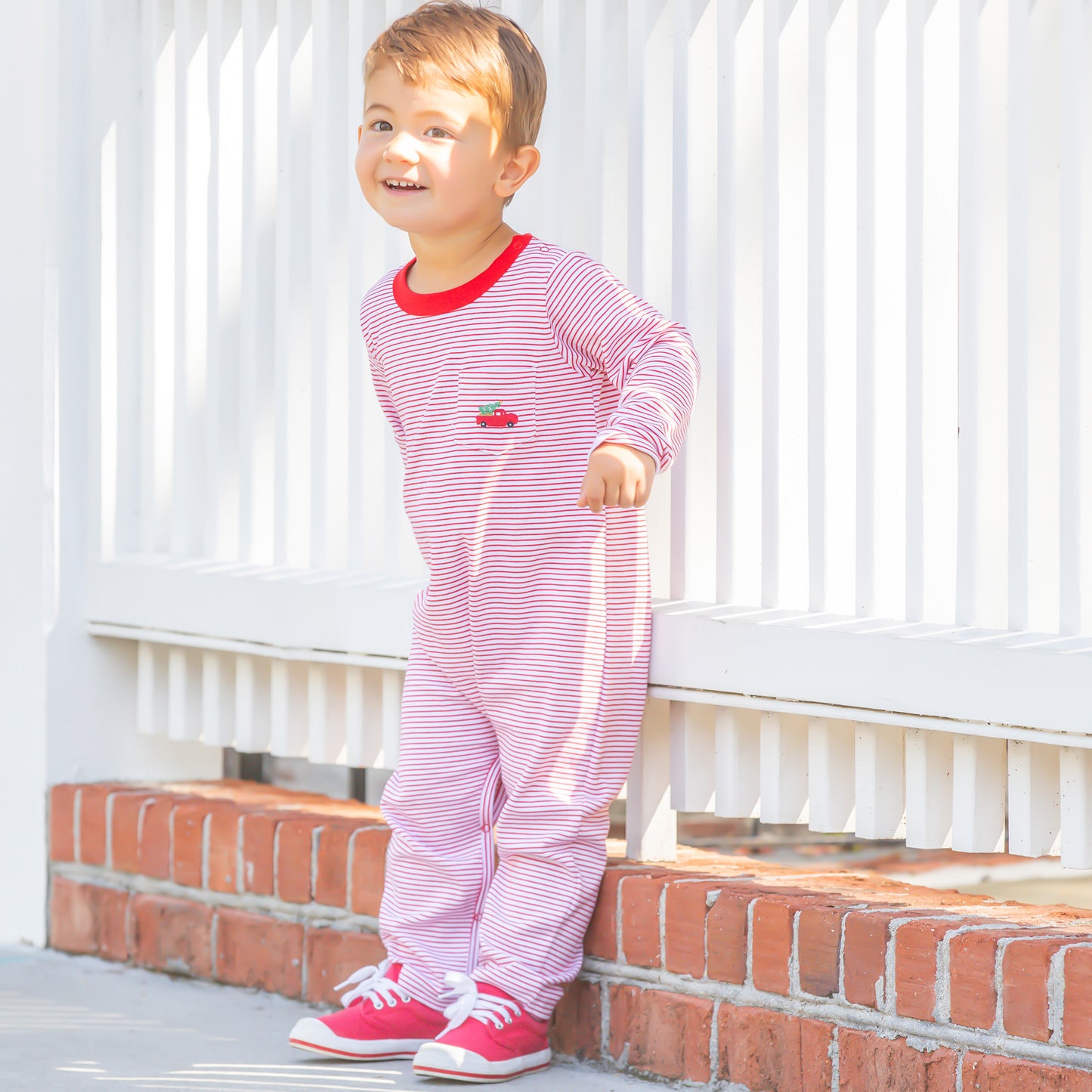Boys Pima Romper - Christmas