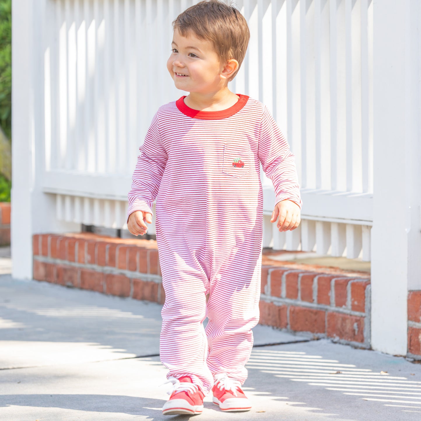 Boys Pima Romper - Christmas