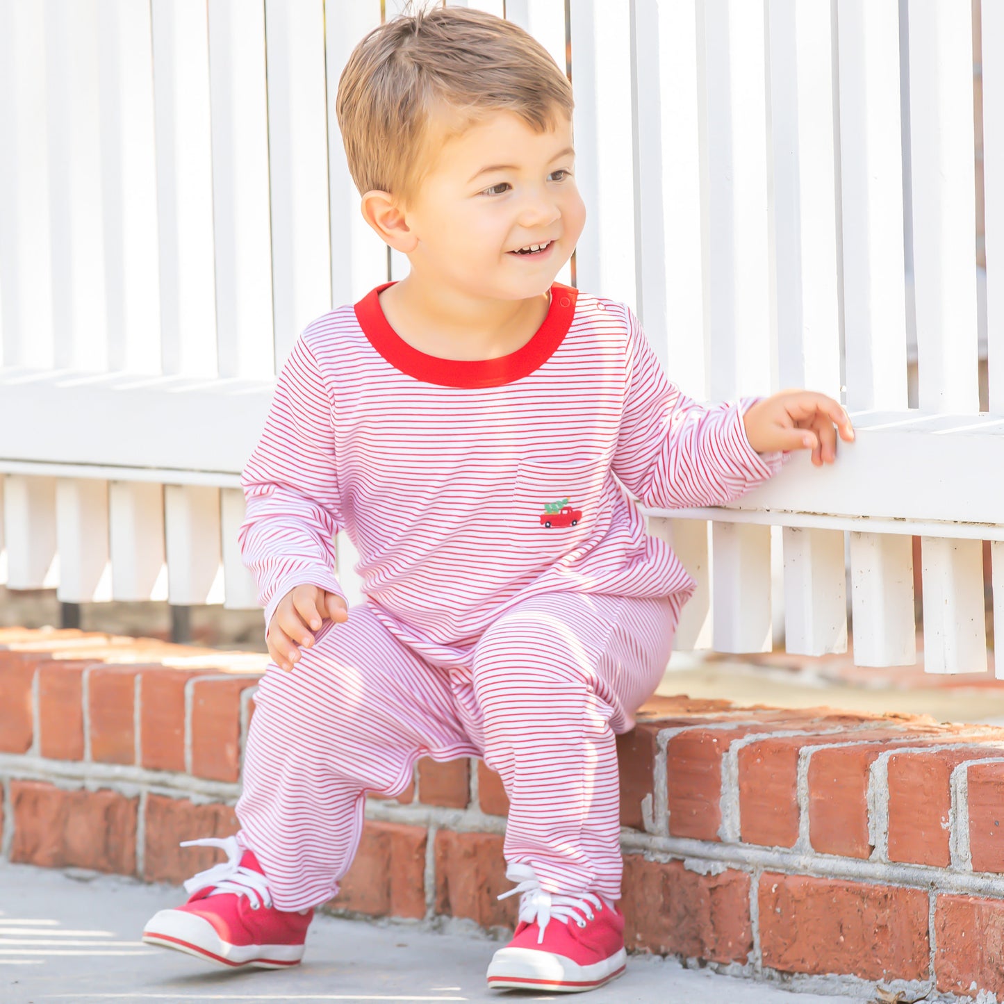 Boys Pima Romper - Christmas