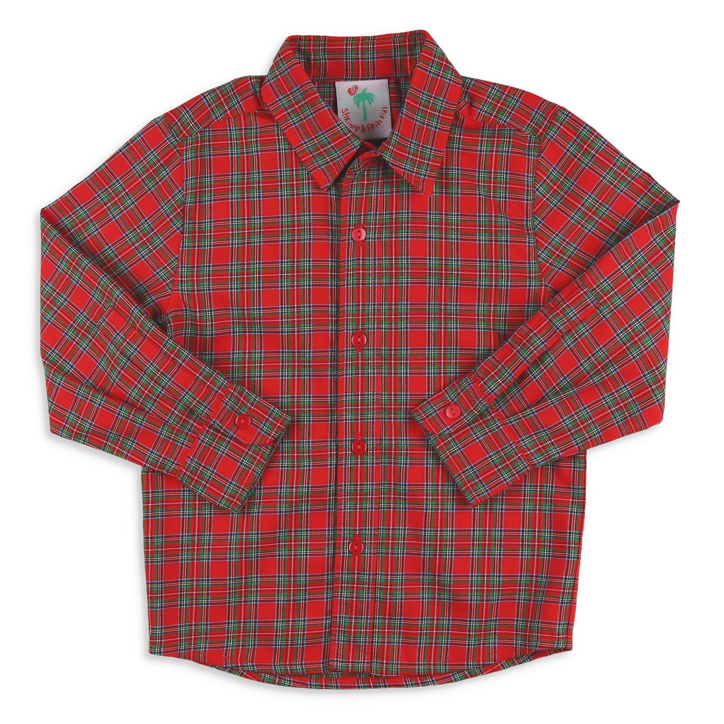Boys Oxford - Christmas Plaid