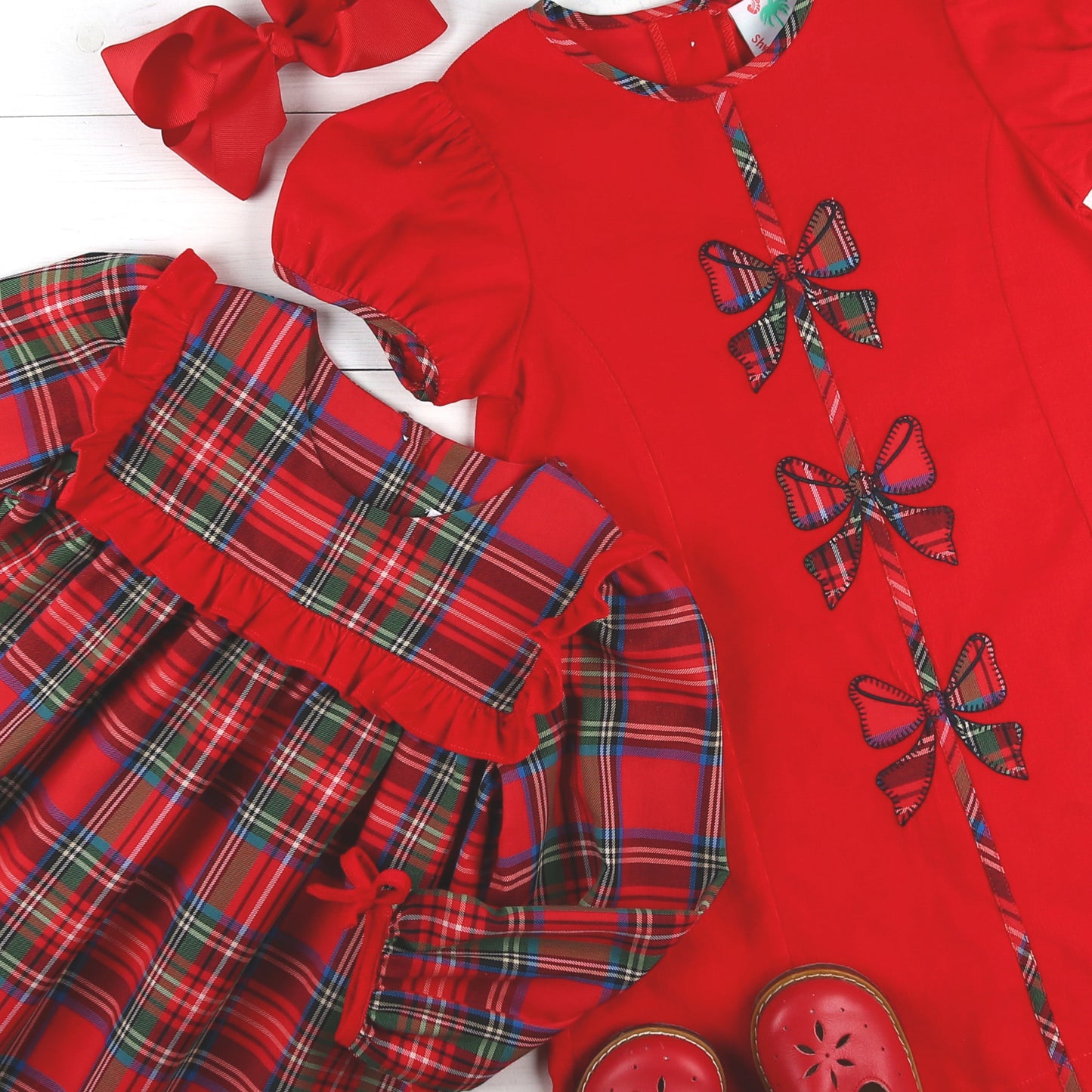 Girls Madison Dress - Stewart Plaid