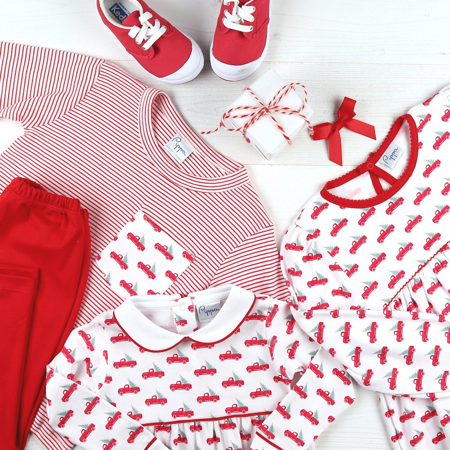 Christmas Trucks Pima Dress