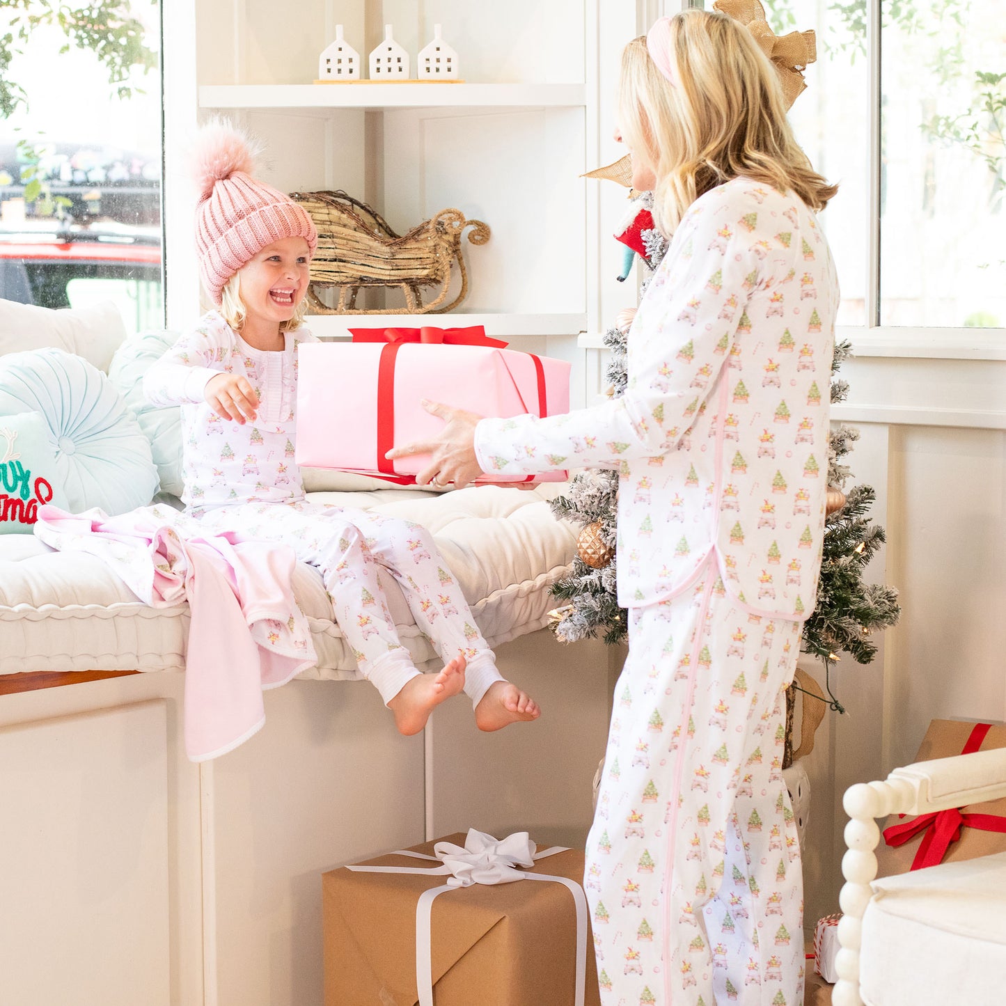Pink Christmas Pima Women's Loungewear