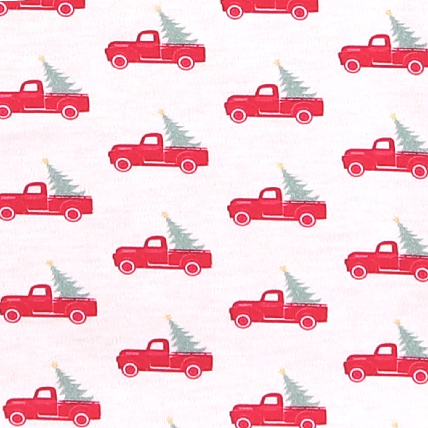 Christmas Trucks Pima Ruffle Bubble