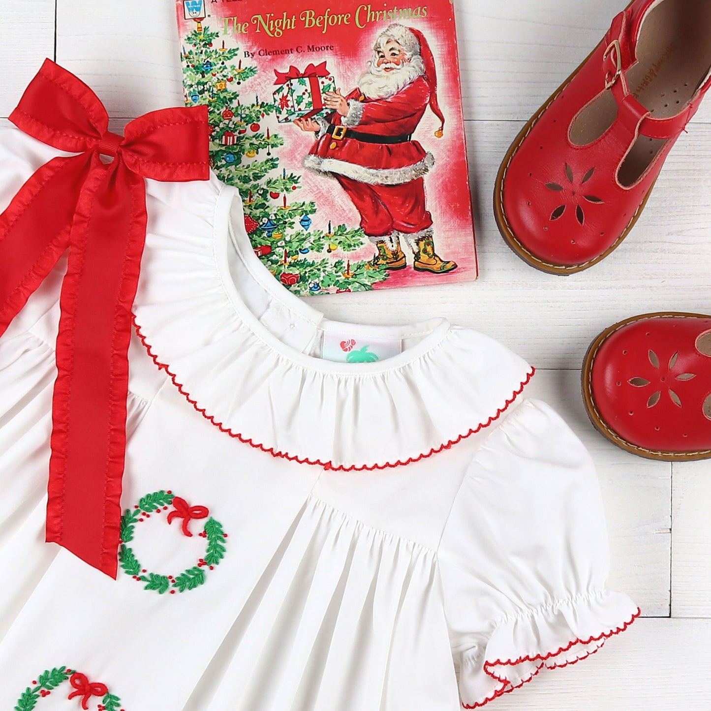 Emery Embroidered Wreath Dress