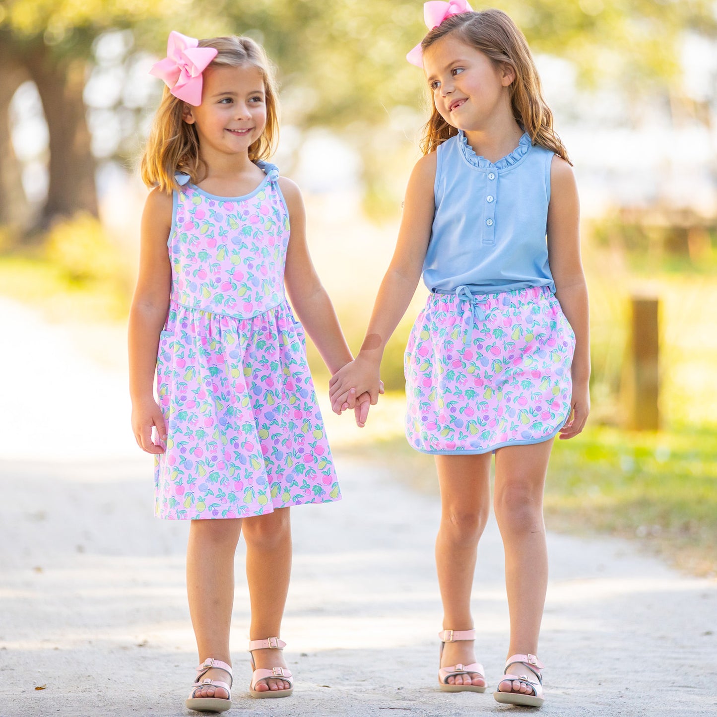 Girls Tie Dress - Coconut Grove