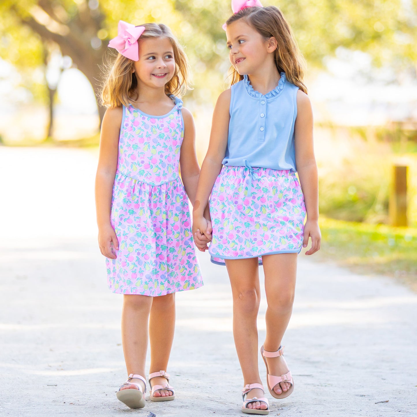 Girls Tie Dress - Coconut Grove
