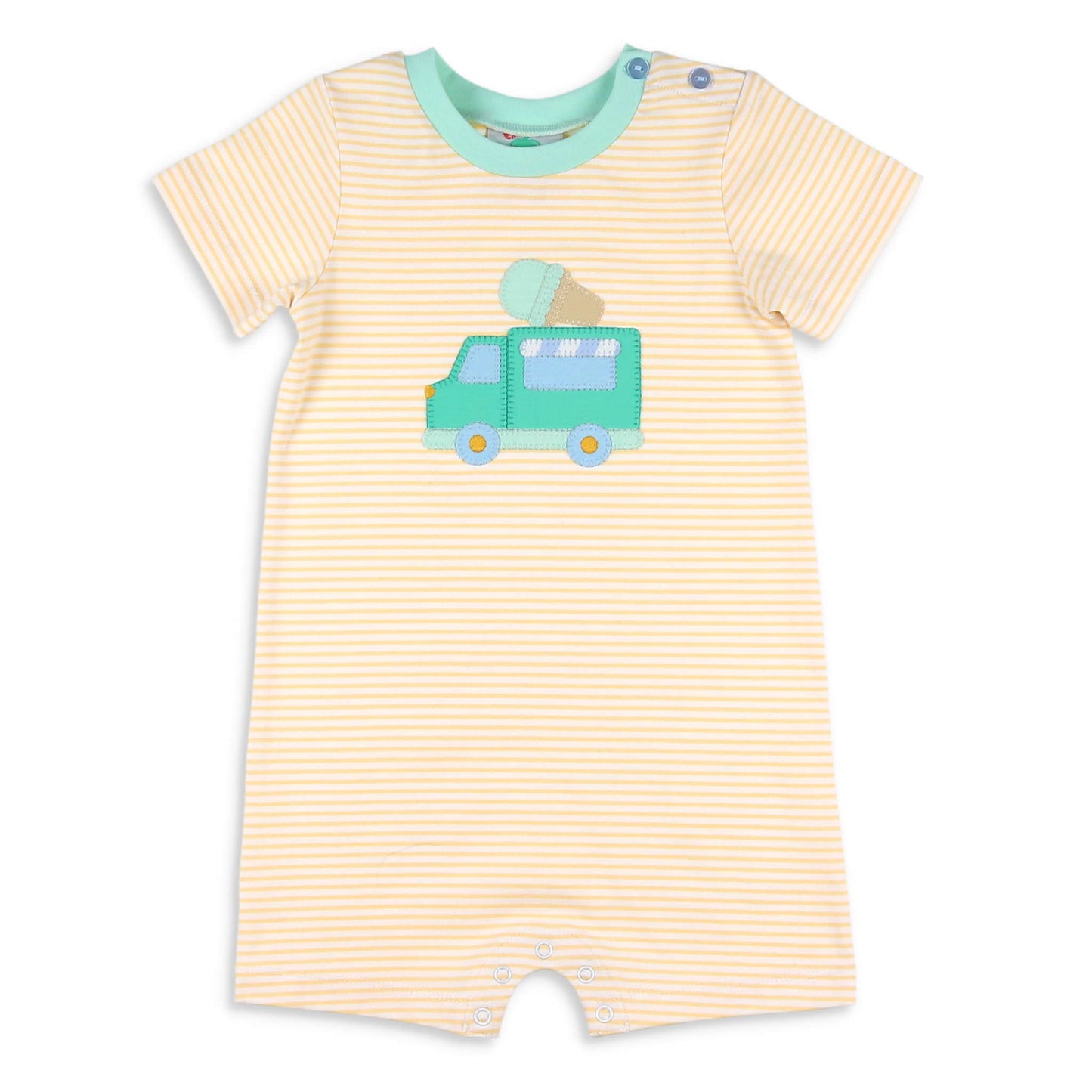 Boys Applique Romper - Cone Carnival