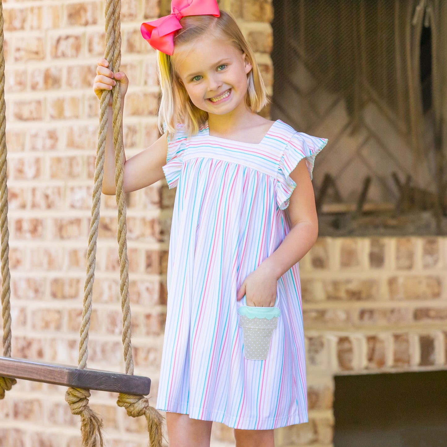 Girls Applique Dress - Cone Carnival
