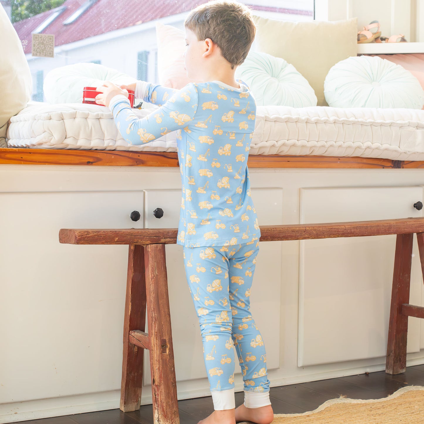 Boys Bamboo Loungewear - Construction Trucks