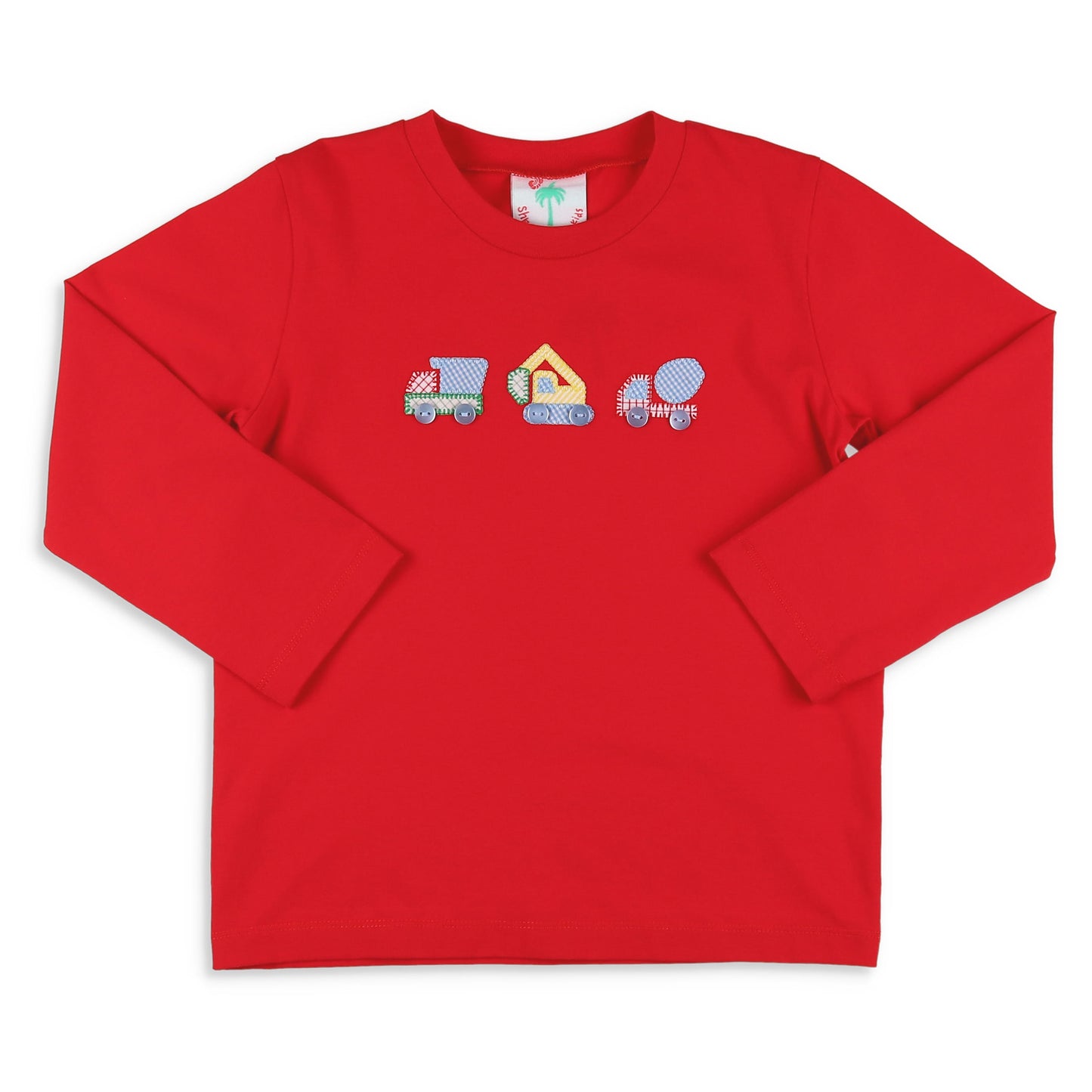 Boys Applique Shirt - Construction Trucks