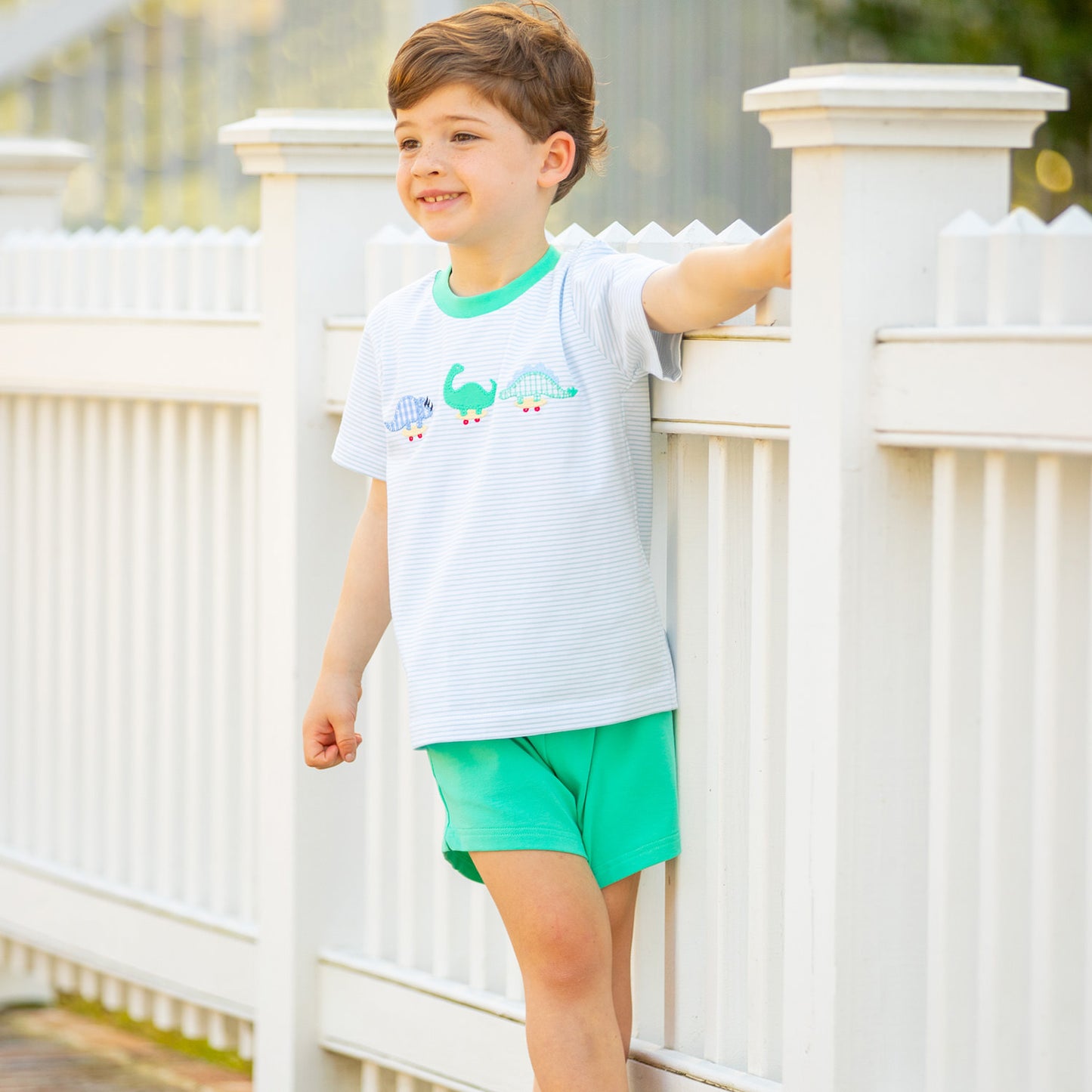 Boys Applique Shirt - Dino Dudes