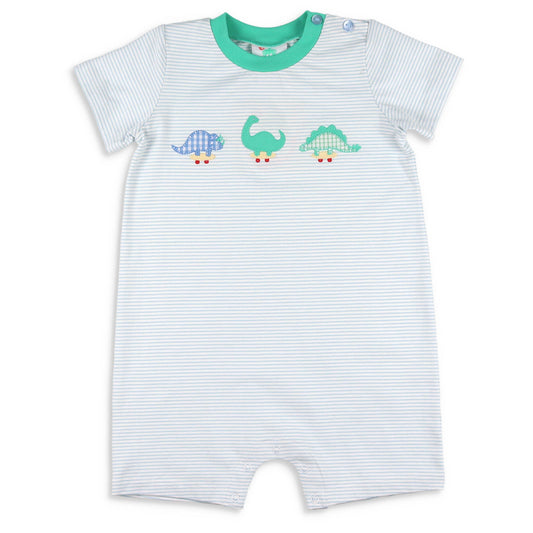 Boys Applique Romper - Dino Dudes