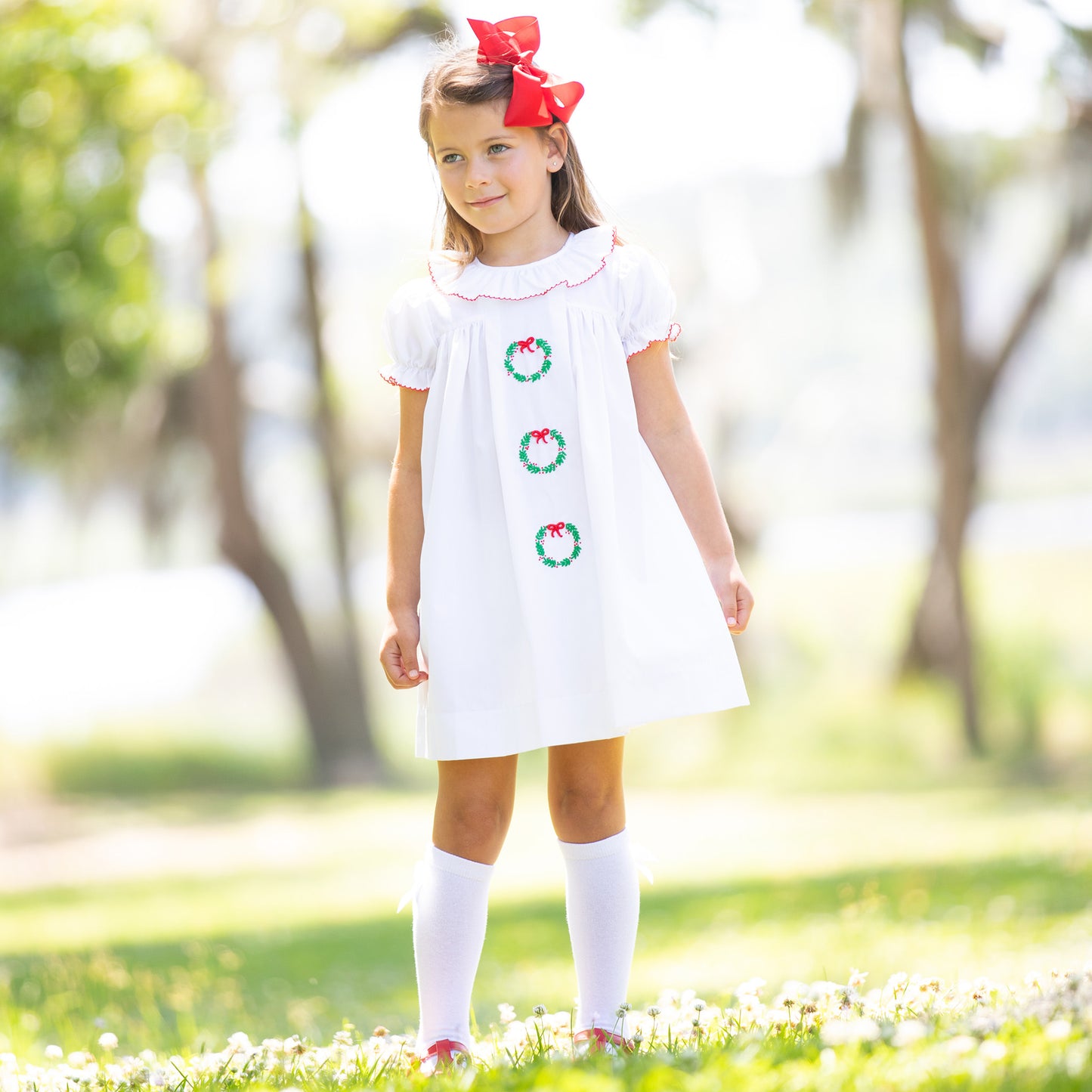 Emery Embroidered Wreath Dress