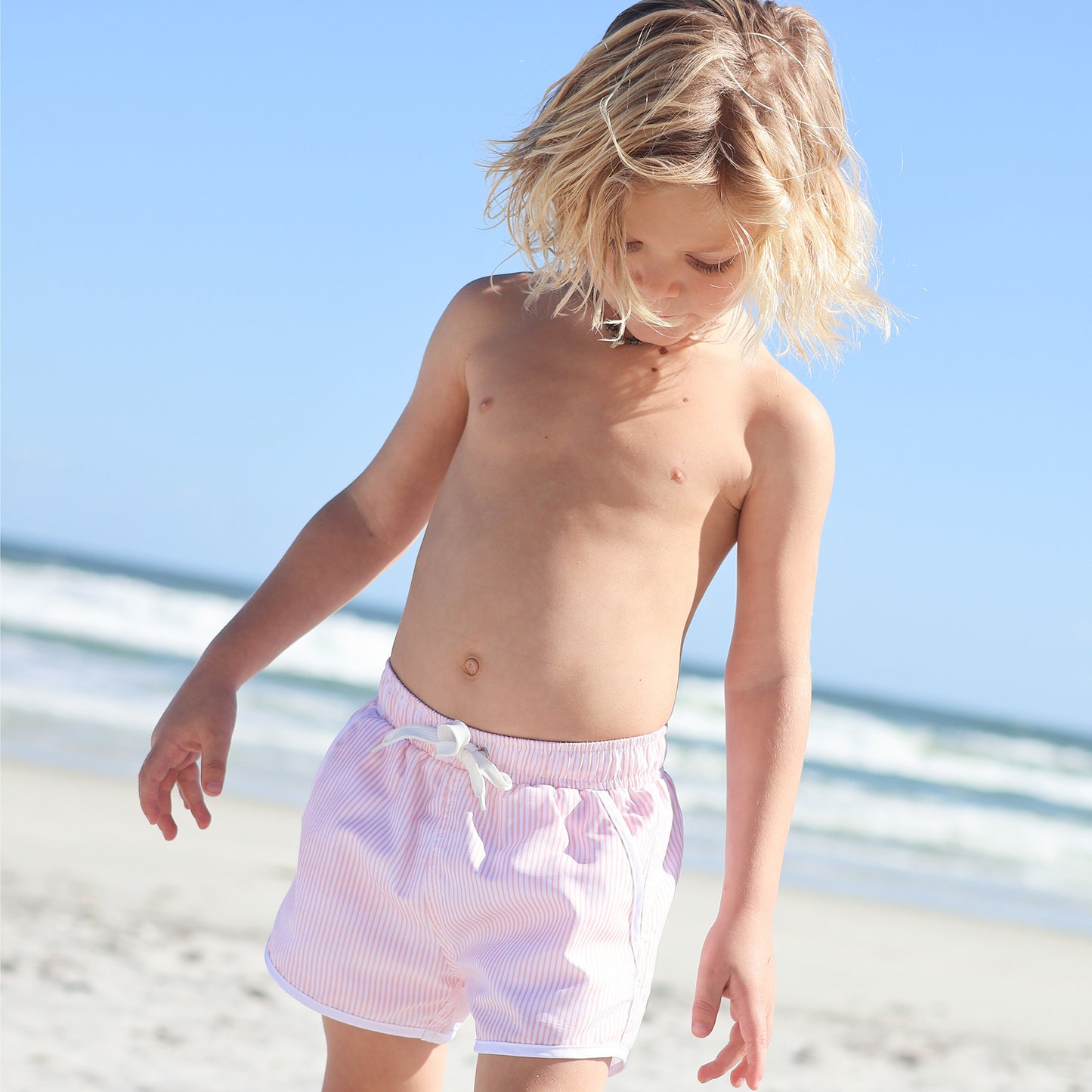 Ezra Pink Stripe Boardies